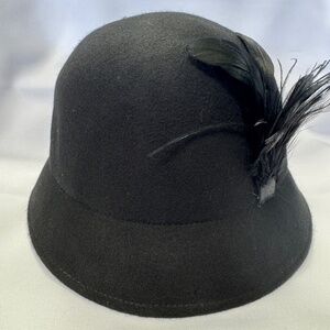 Target 100% Wool Cloche Hat Black